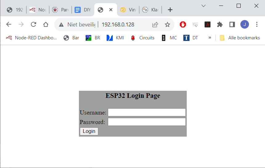 Connexion au serveur web